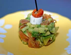 Tartare de saumon au kiwi