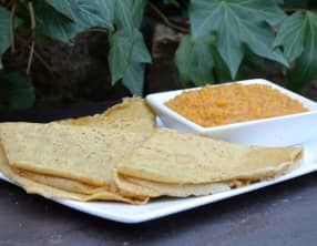 Crêpes de pois chiche à l’indienne