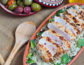 Salade tiède de couscous aux graines
