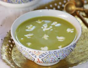 Velouté de petits pois et fromage Kiri