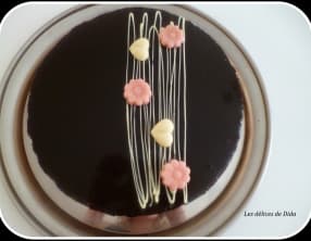 Gâteau Giant cookie, mousse vanille et chocolat