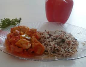 poulet à la Bayonnaise