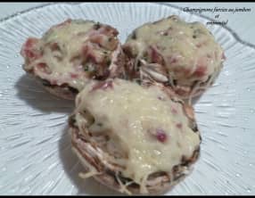 Champignons farcis au jambon et emmental