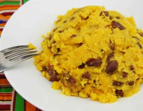 Pommes de terre et haricots pilés