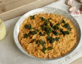 Dahl de lentilles corail au lait de coco