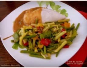 Filet de poulet, sauce à l'oignon