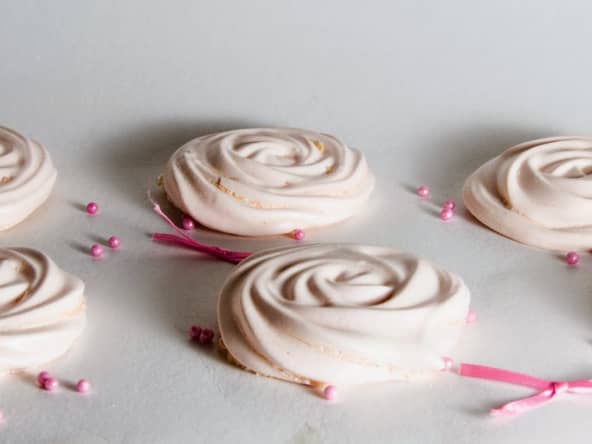 meringues en forme de fleur