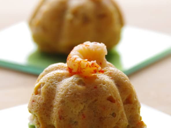 Petites bouchées aux écrevisses pour l'apéritif