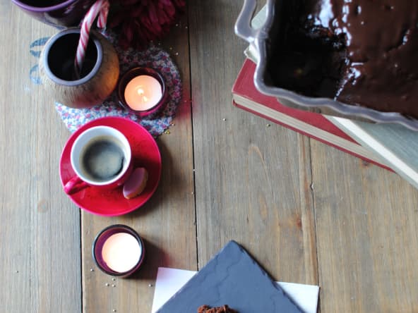 Gâteau vegan au chocolat minute