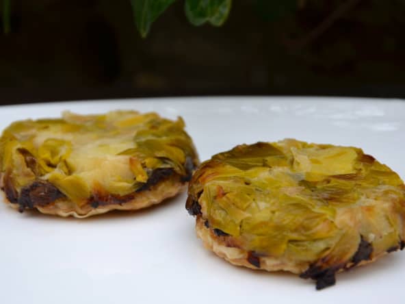 Tatin de poireaux à la tapenade