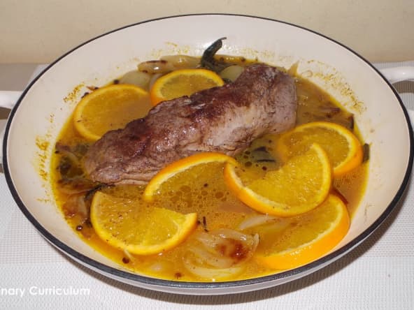 Filet mignon de porc à l'orange et aux épices