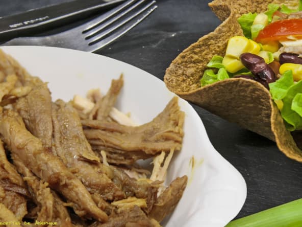 Effiloché de porc (épaule confite)