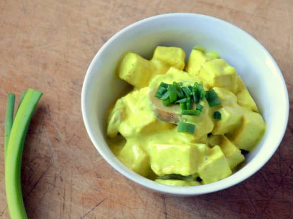 Curry de Tofu aux Champignons et à l'Oignon blanc