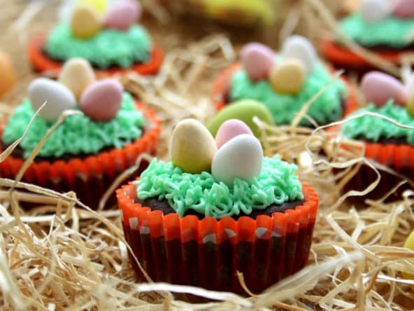 Cupcakes de Pâques au chocolat et vanille