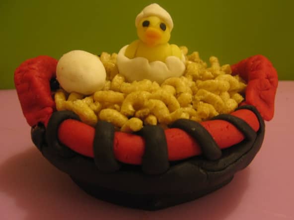 Panier de Pâques et son poussin