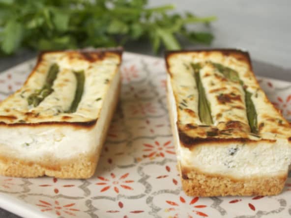 Cheesecakes aux asperges
