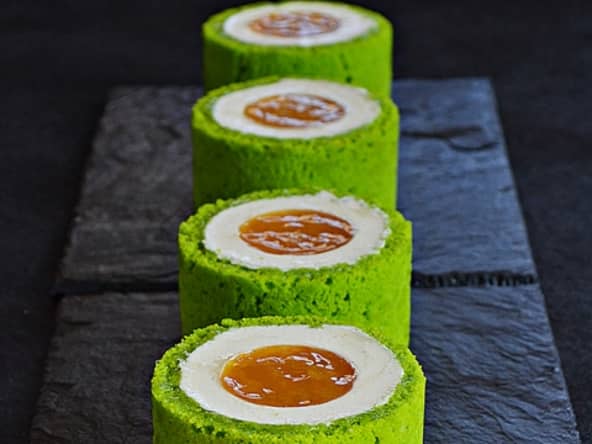 Gâteau ou gat-Ô pistache vanille passion aussi beau que bon