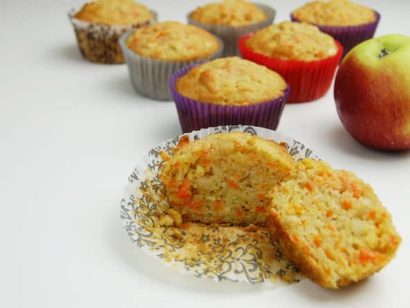 Muffins aux carottes et pomme