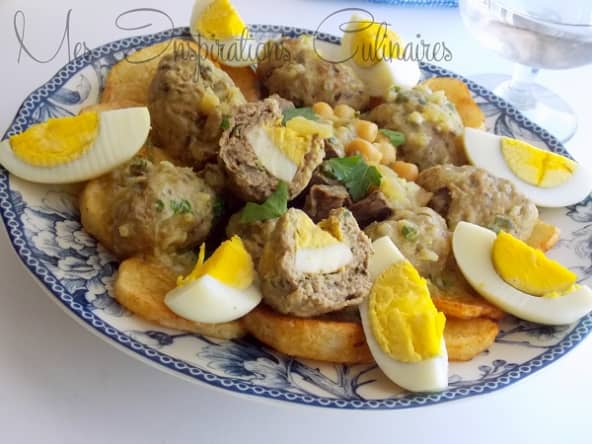 boulettes de viande hachée farcies aux oeufs