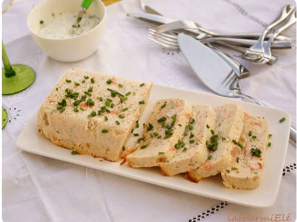 Terrine de saumon, st Jacques et crevettes roses
