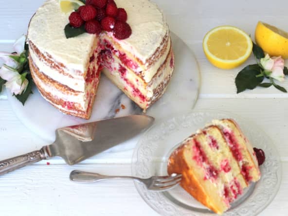 Layer cake citron et framboise
