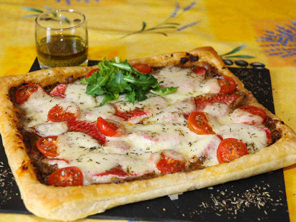 tarte rectangulaire aux rougets barbets