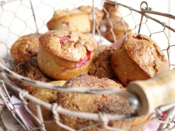 Muffins aux fraises et citron vert