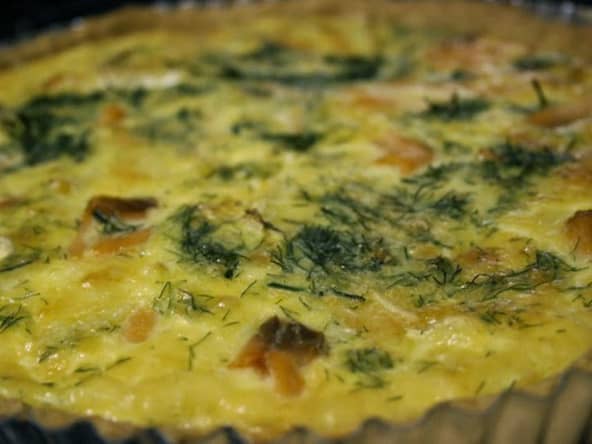 Tarte au saumon fumé et fromage crémeux Philadelphia