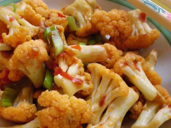 Spicy chou-fleur au wok