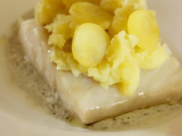 Pavé de cabillaud et écrasé de pommes de terre d'après Jean-François Piège