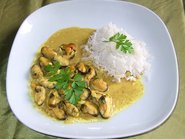 Moules à l’indienne