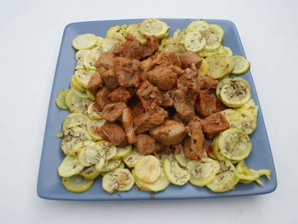 Veau à l'estragon et ses courgettes au thermomix facile et rapide