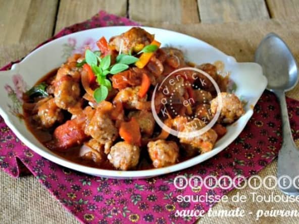 Boulette saucisse de Toulouse en sauce tomate aux saveurs Italienne