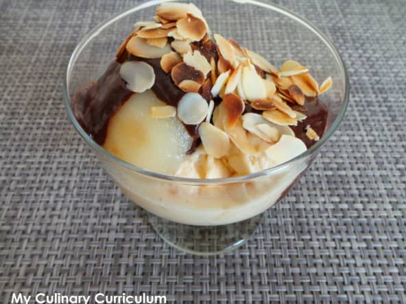 Glace poire-gingembre façon Belle-Hélène