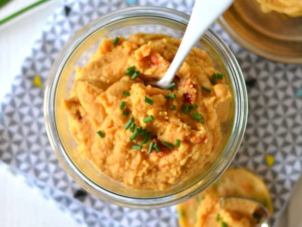 Tartinade de lentilles corail, coco et tomates séchées
