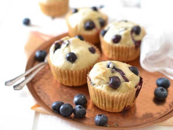 Muffins à la myrtille - Sans oeuf, ni lait