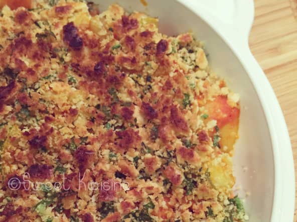 Le crumble salé courgettes et concombres aux biscuits apéro TUC