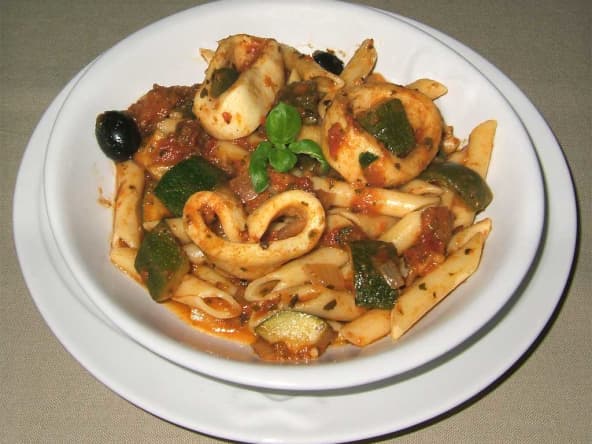 Penne aux calamars