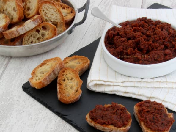 Tartinade tomates séchées et olives noires