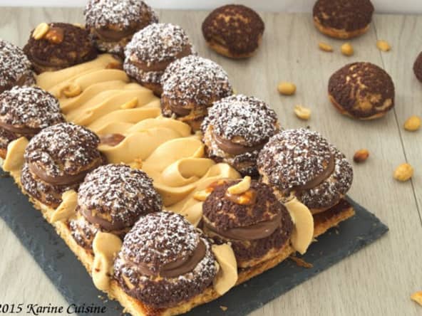 Le Saint-Honoré caramel chocolat et cacahuètes