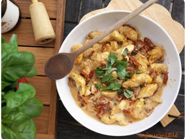 Poulet crémeux aux tomates séchées parmesan basilic