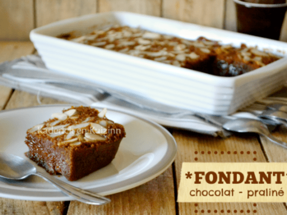 Fondant au chocolat, caramel, praliné et amande à l'Omnicuiseur