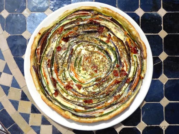 Tarte de légumes en spirale