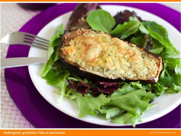 Aubergines à la féta et parmesan