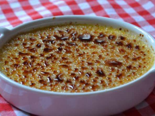 Crème brûlée au Kirsch et aux cerises
