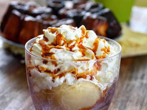 Verrines de Sorbet Poire et Gavottes