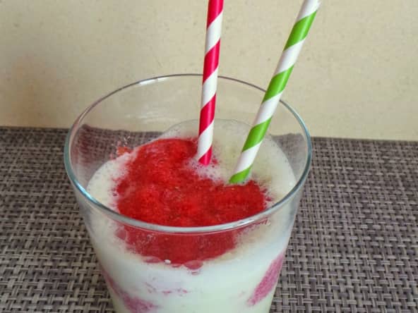 Milkshake pistache fraises