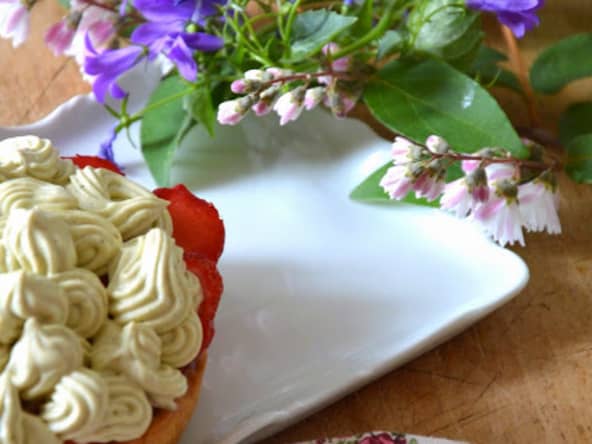 Tartelettes aux fraises et Crème pistache mascarpone