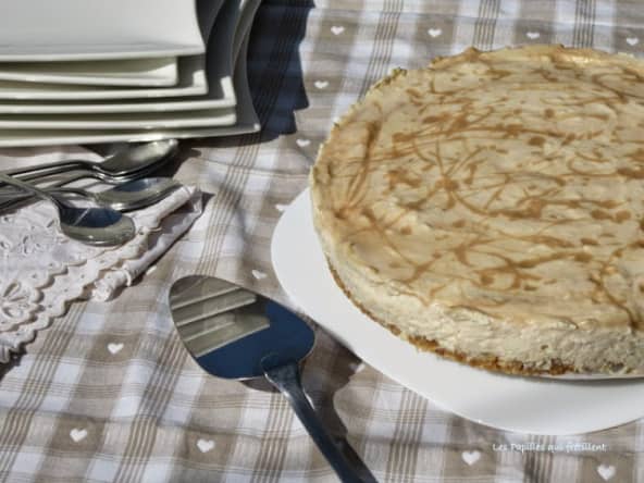 Cheesecake marbré à la confiture de lait
