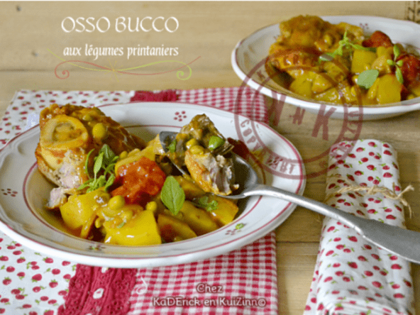 Jarret veau en Osso Bucco printanier à l'Omnicuiseur